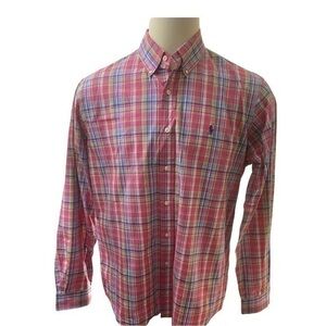 Men’s Ralph Lauren Pink Multicolored Button Down Shirt